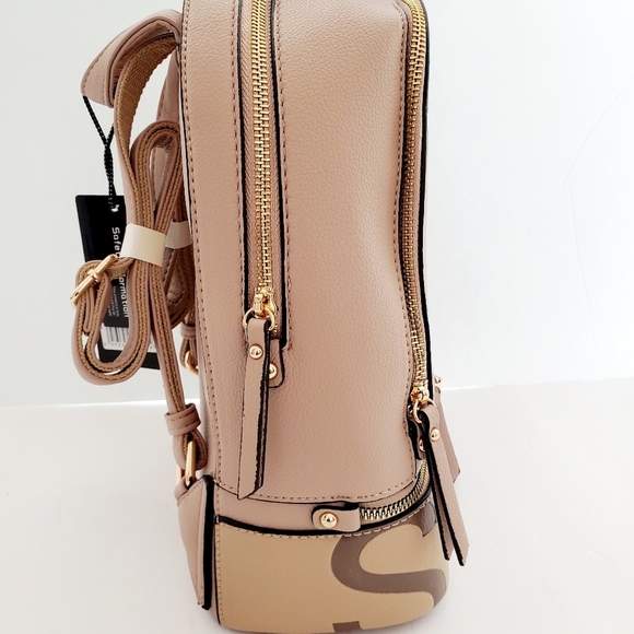 American Bee Leather Taupe Women\'s Backpack with Wallet main image 10